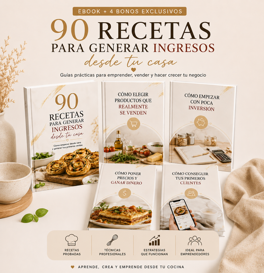 90 Recetas para generar ingresos desde tu casa